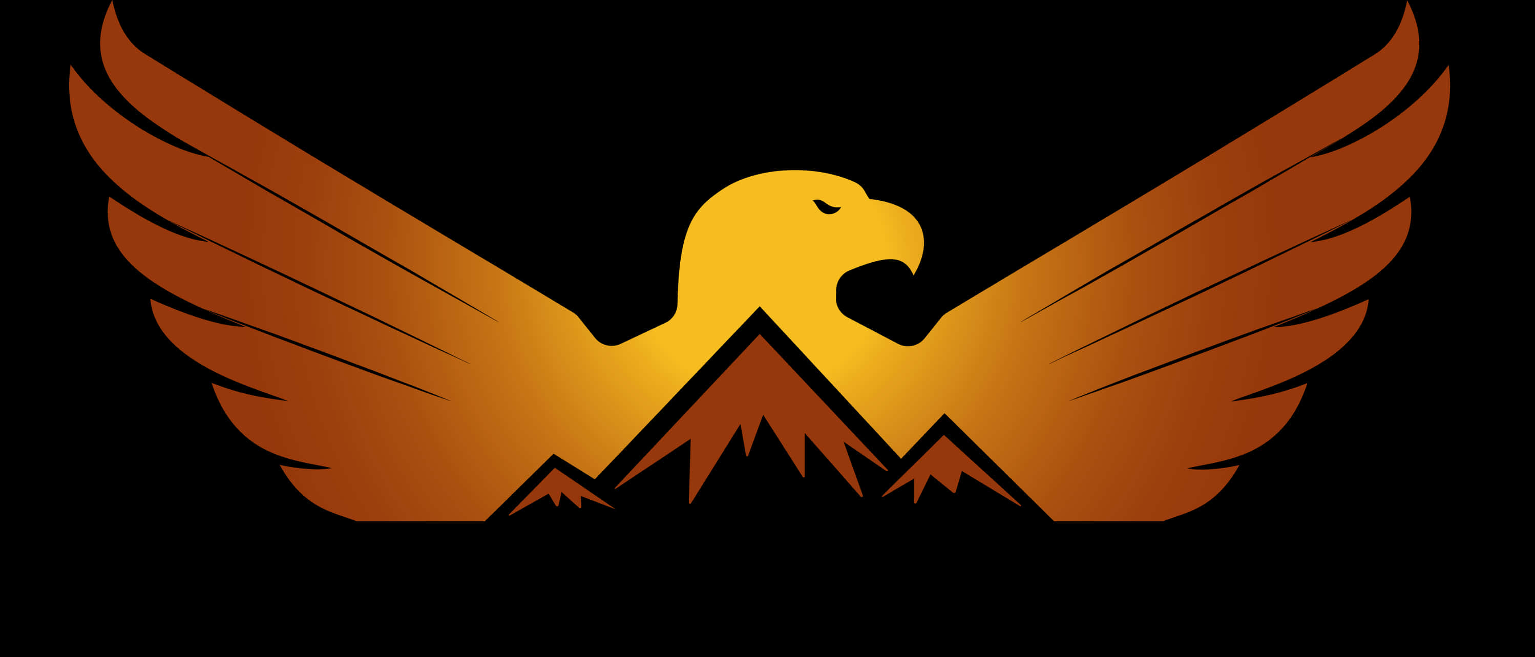Golden Eagle Silhouette Logo