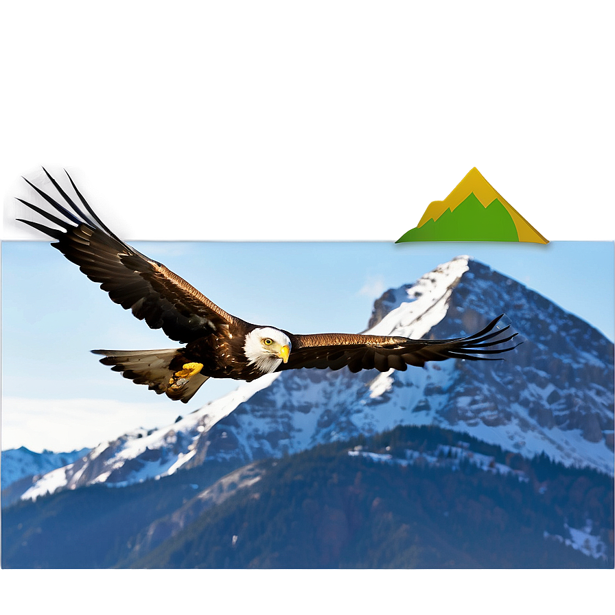 Golden Eagle With Mountain Backdrop Png Aci