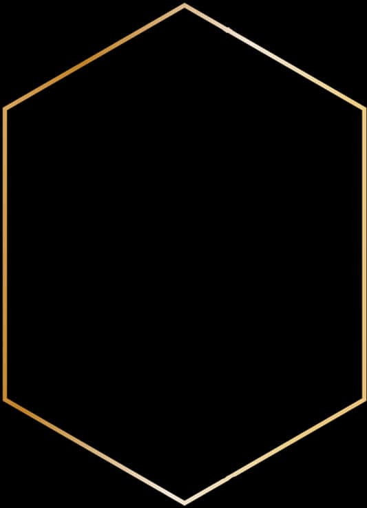 Golden Edged Black Hexagon