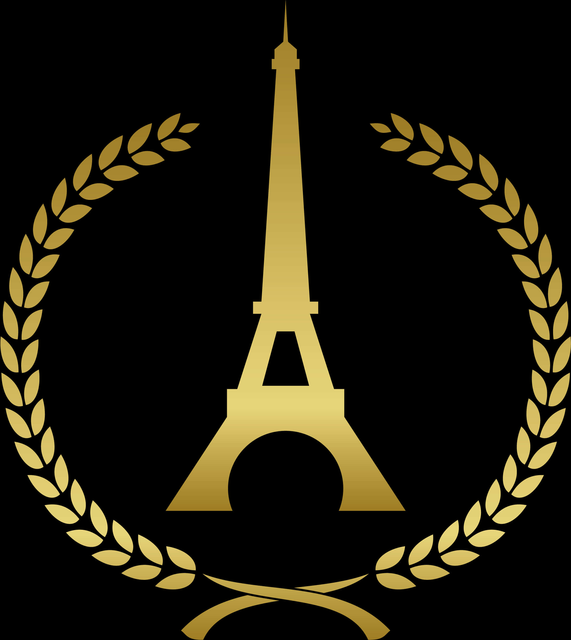 Golden Eiffel Tower Emblem