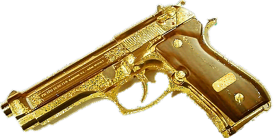 Golden Engraved Pistol