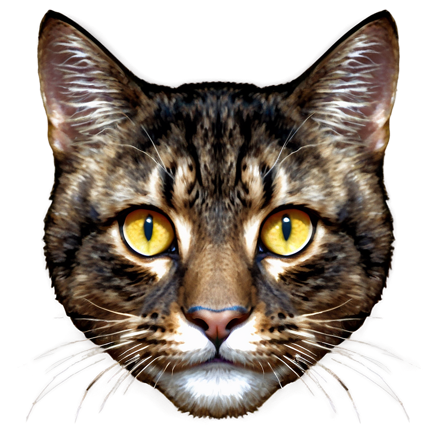 Golden Eyed Cat Head Png 39