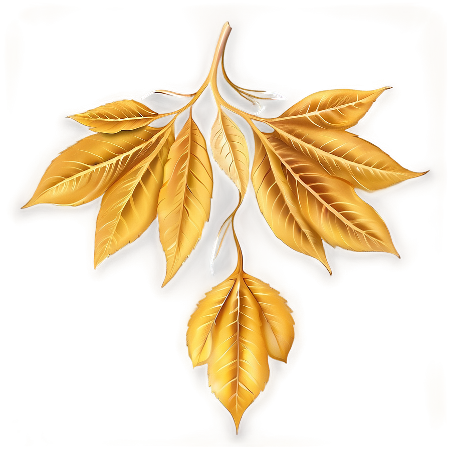 Golden Fall Leaf Png 05252024