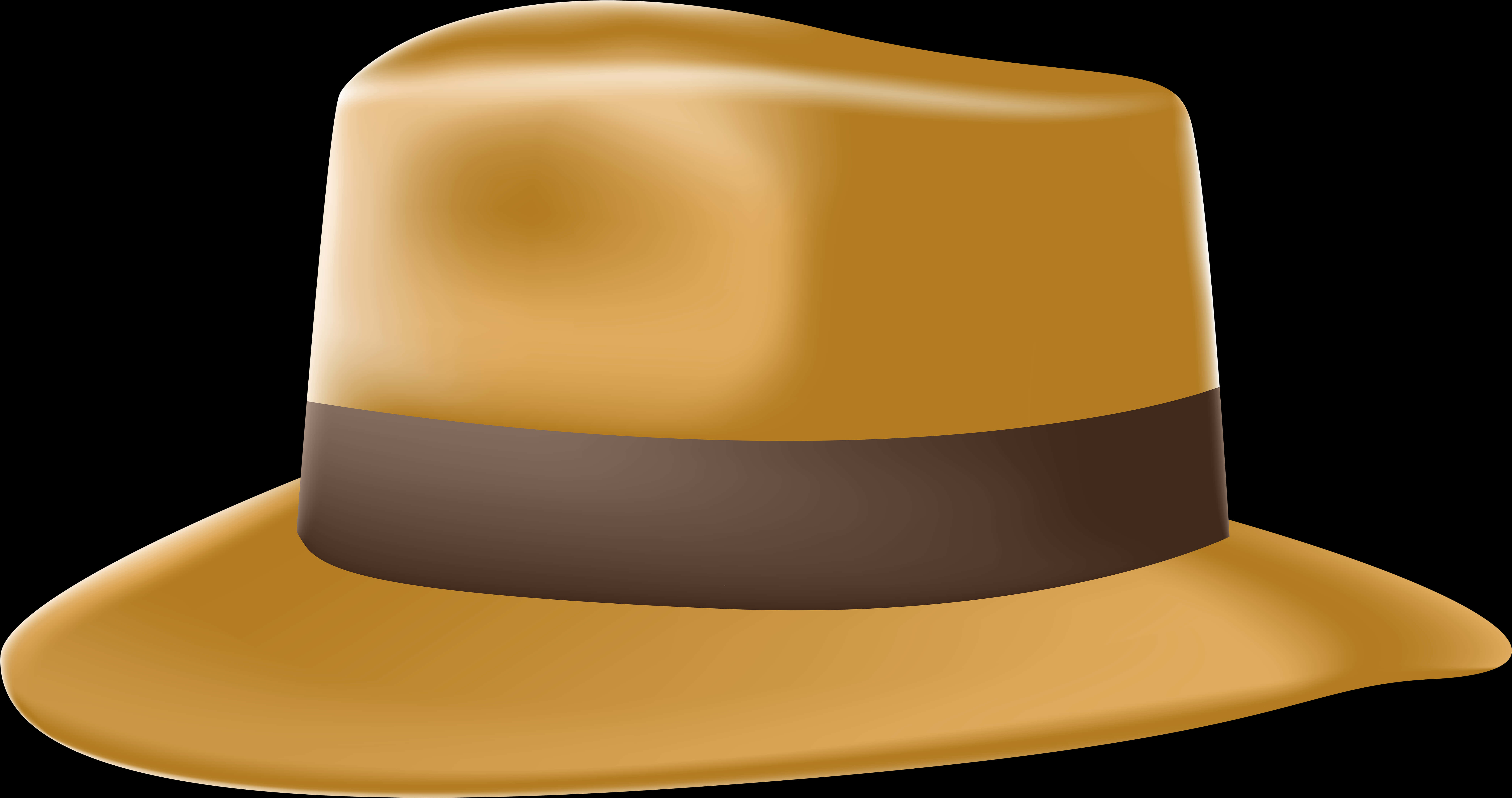 Golden Fedora Hat Illustration