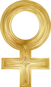 Golden Female Symbol