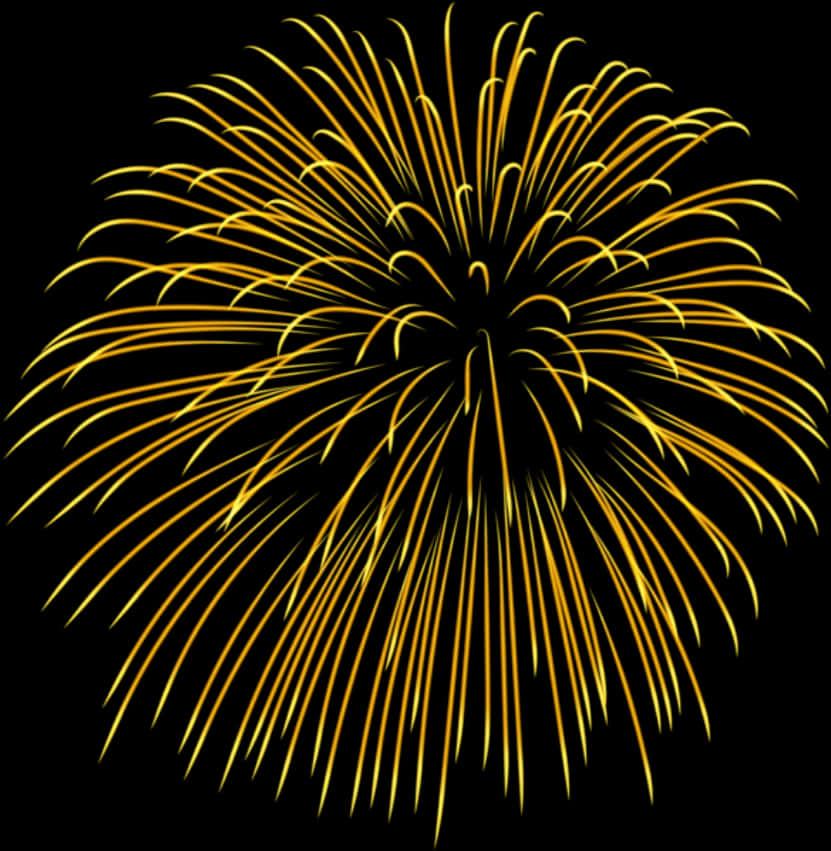 Golden Firework Explosion Diwali Celebration