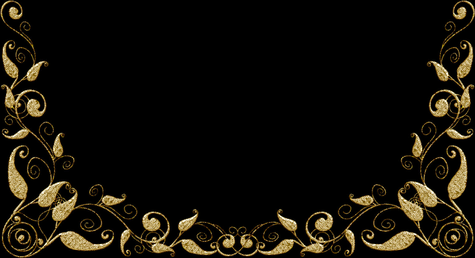 Golden Floral Frame Design