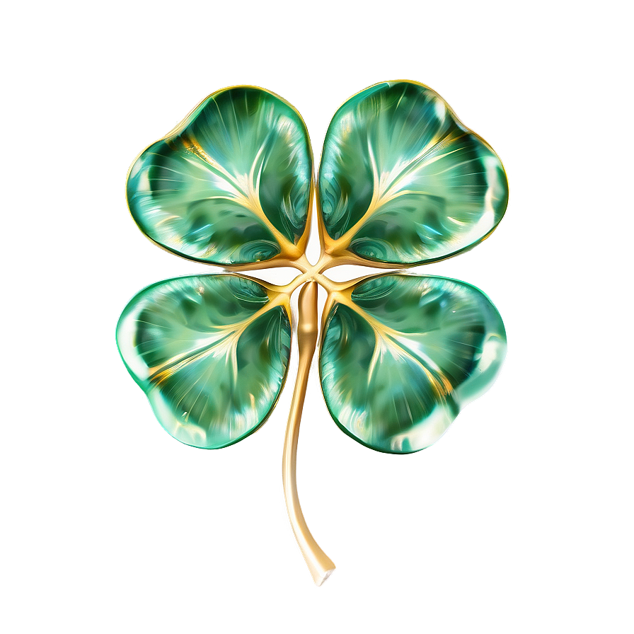 Golden Four Leaf Clover Png Mrx