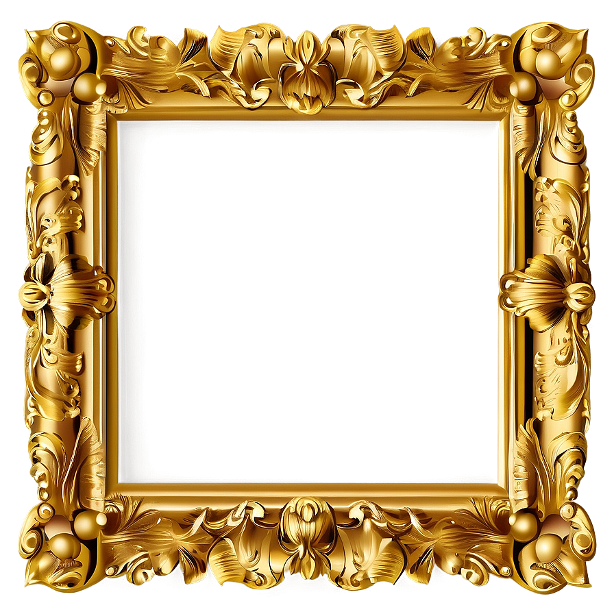 Golden Frame Clipart Png 05252024