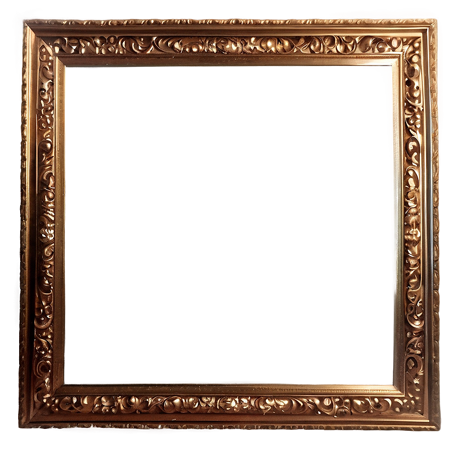 Golden Frame For Painting Png 05252024