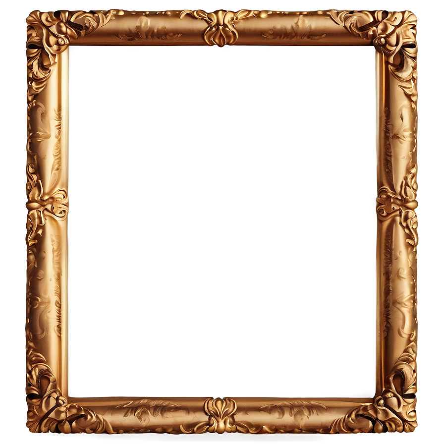 Golden Frame With Glass Png 05252024