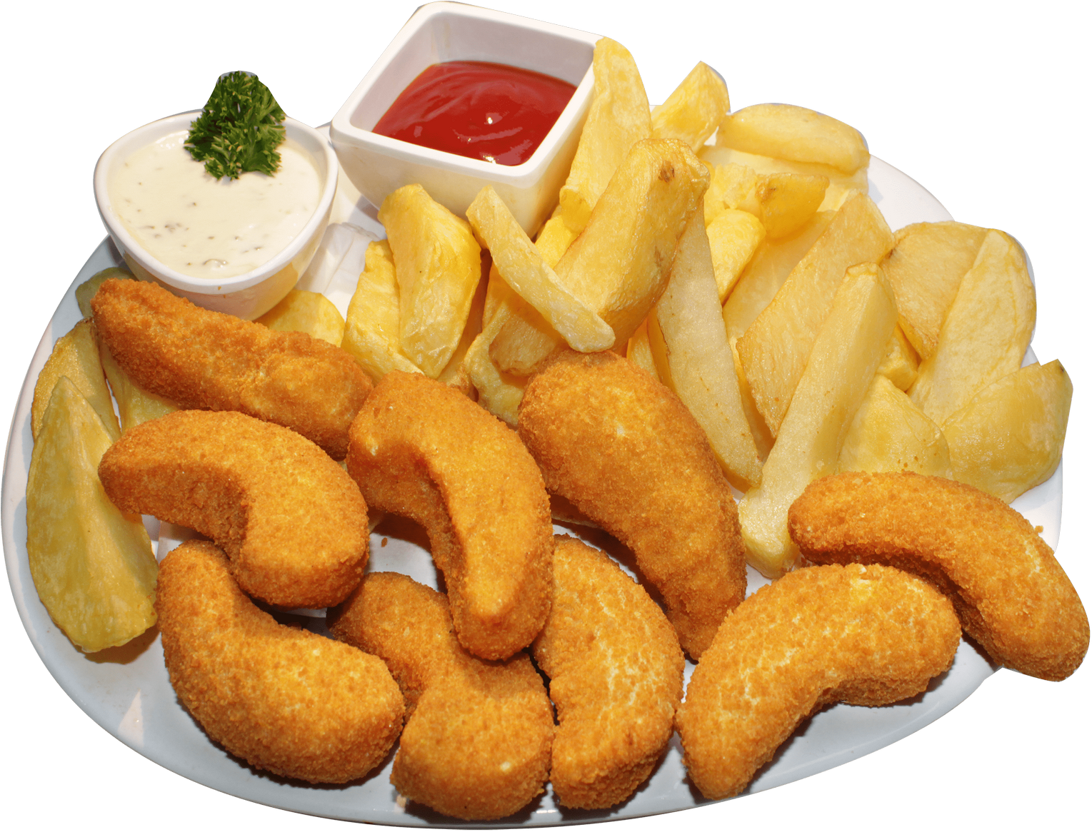 Golden Fried Fish Fillet With Chips