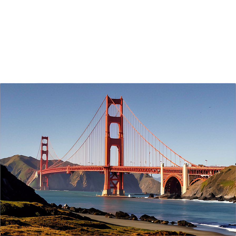 Golden Gate Bridge From Baker Beach Png 19