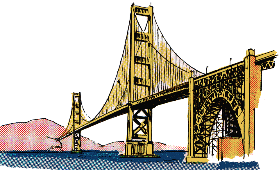 Golden Gate Bridge Illustration