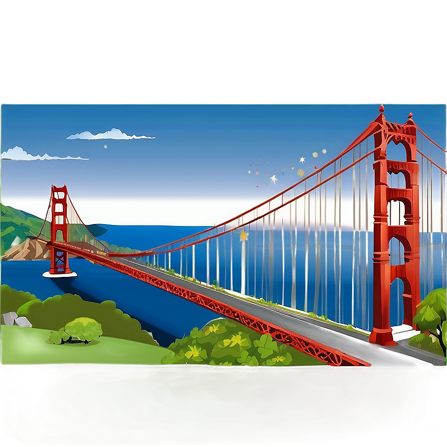 Golden Gate Bridge With Cycling Path Png Cwi