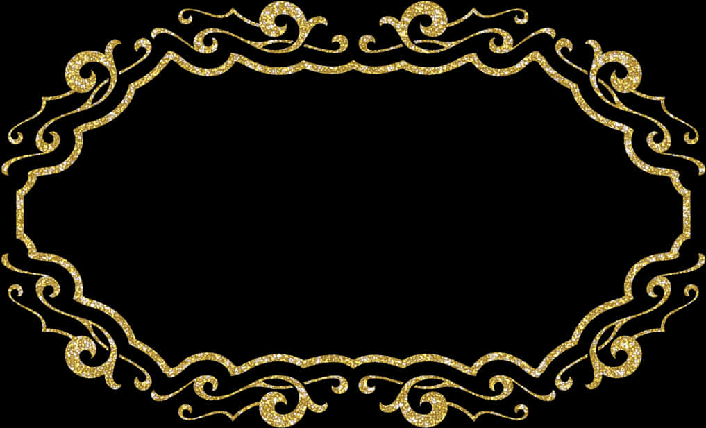 Golden Glitter Frame Design