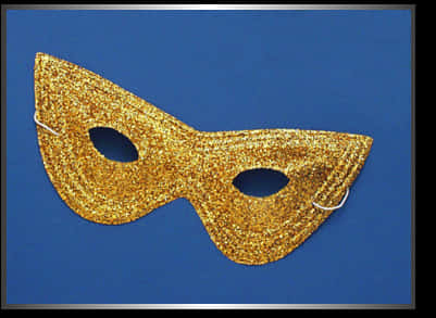 Golden Glitter Masquerade Mask