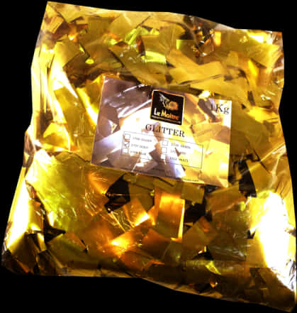 Golden Glitter Packaging Le Maitre