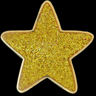 Golden Glitter Star Decoration
