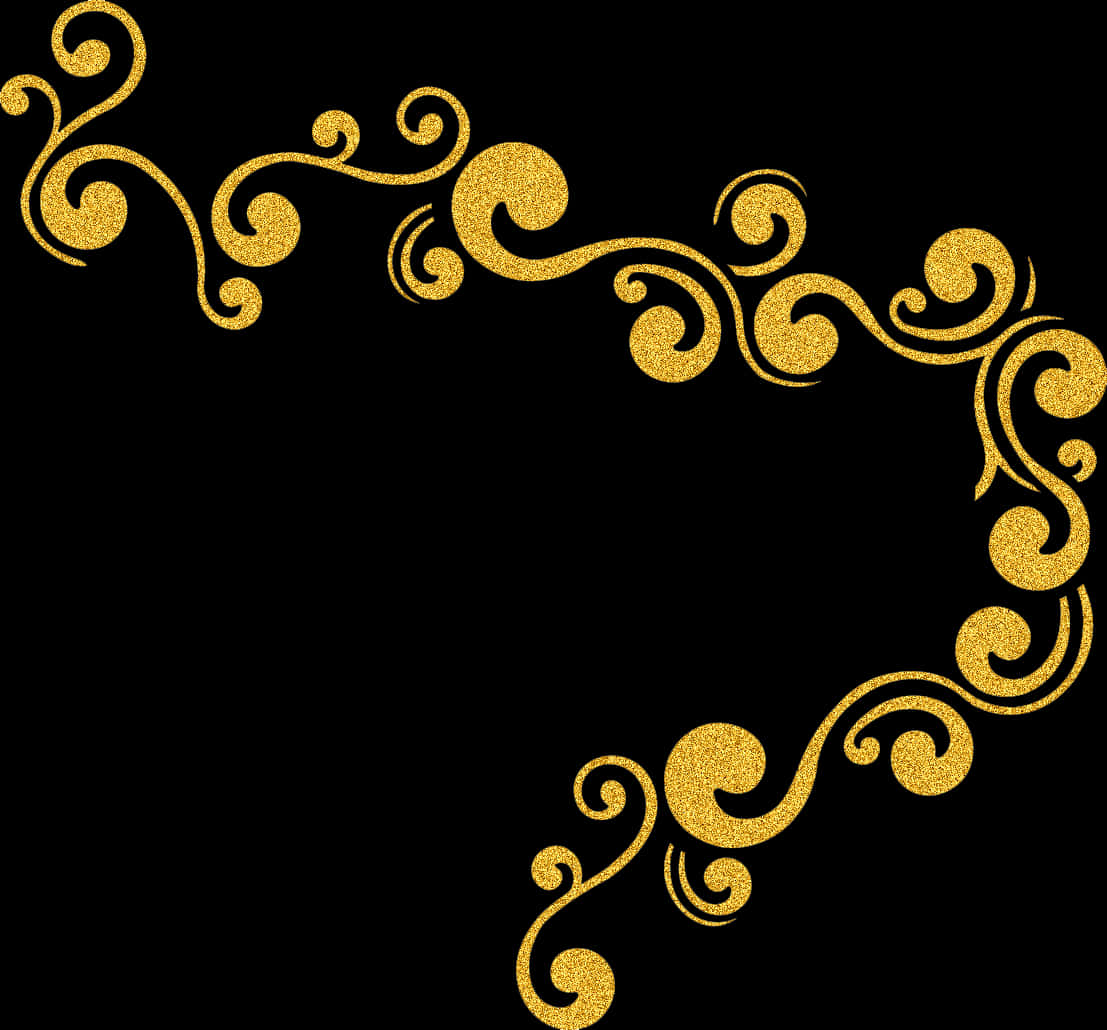 Golden Glitter Swirl Decoration