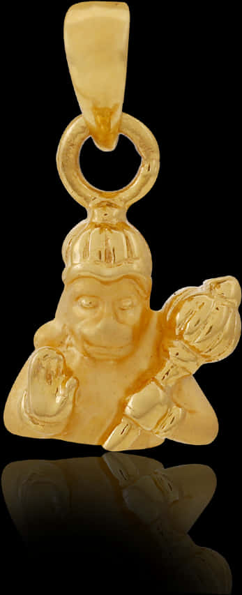 Golden Hanuman Pendant Design