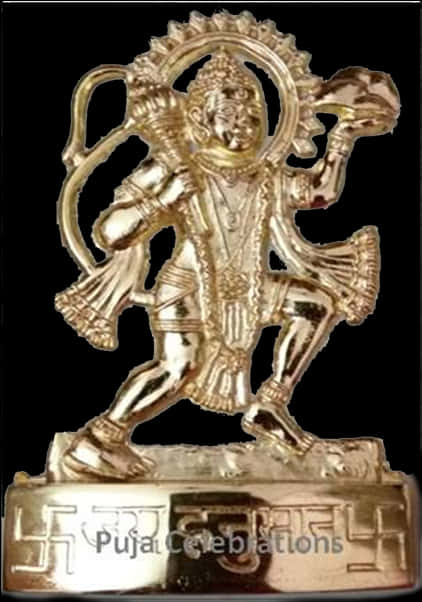 Golden Hanuman Statue