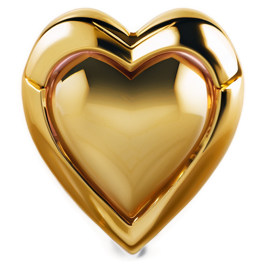 Golden Heart Charm Png Vft22