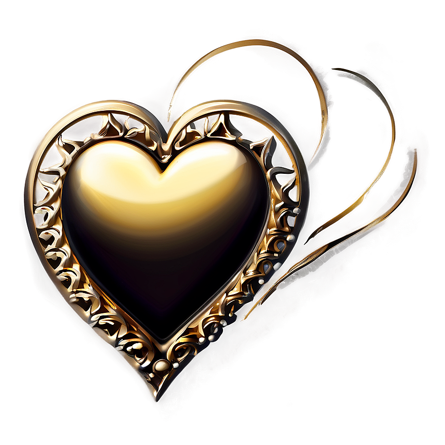 Golden Heart Clipart Luxury Png 05252024