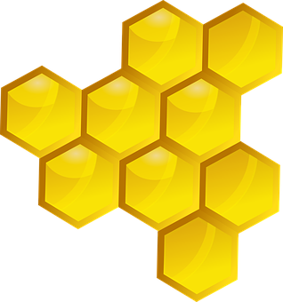 Golden Honeycomb Graphic