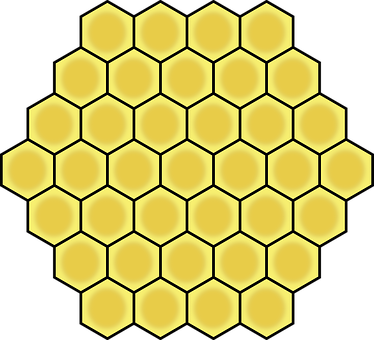 Golden Honeycomb Pattern