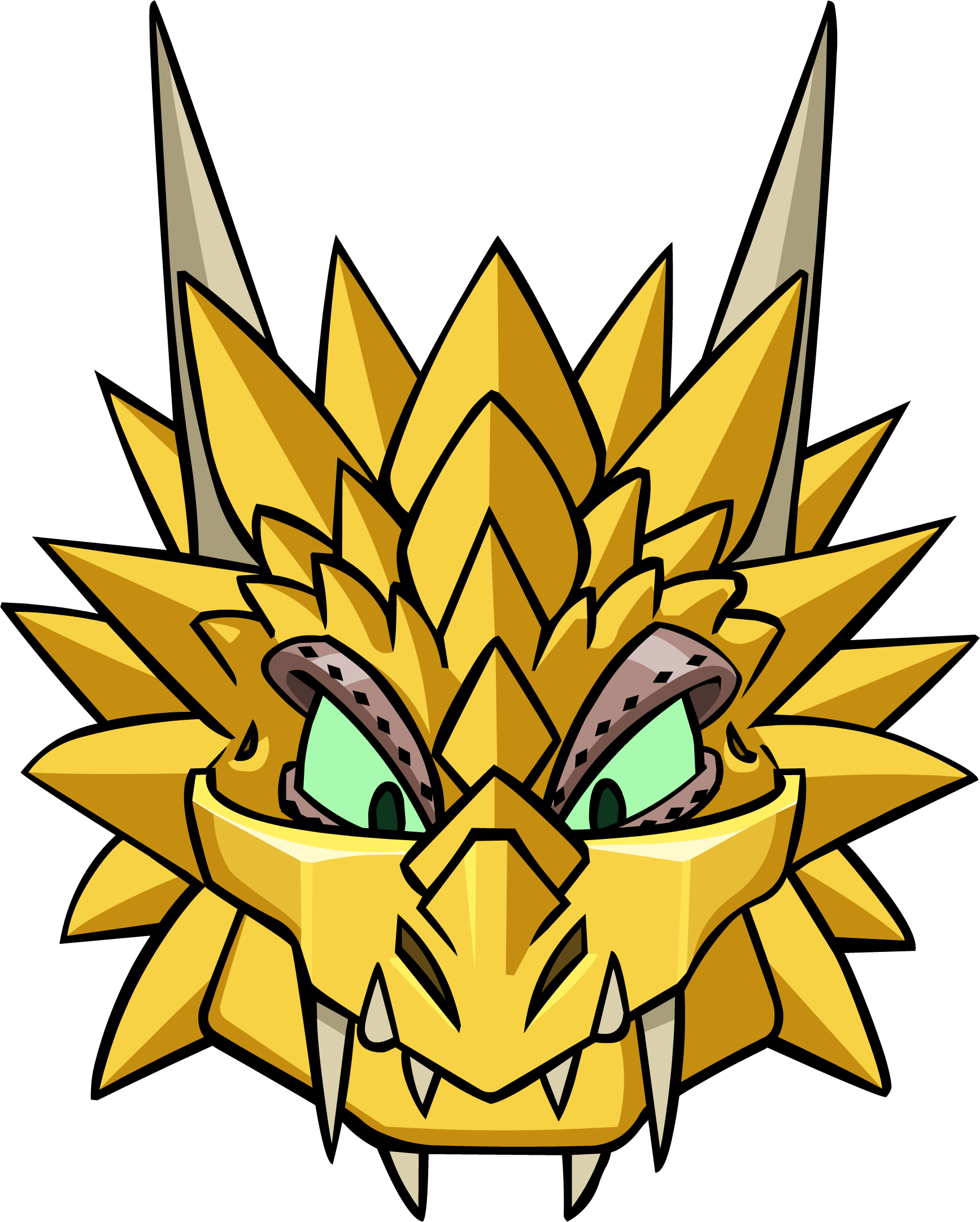 Golden Hydra Head_ Cartoon Illustration.png