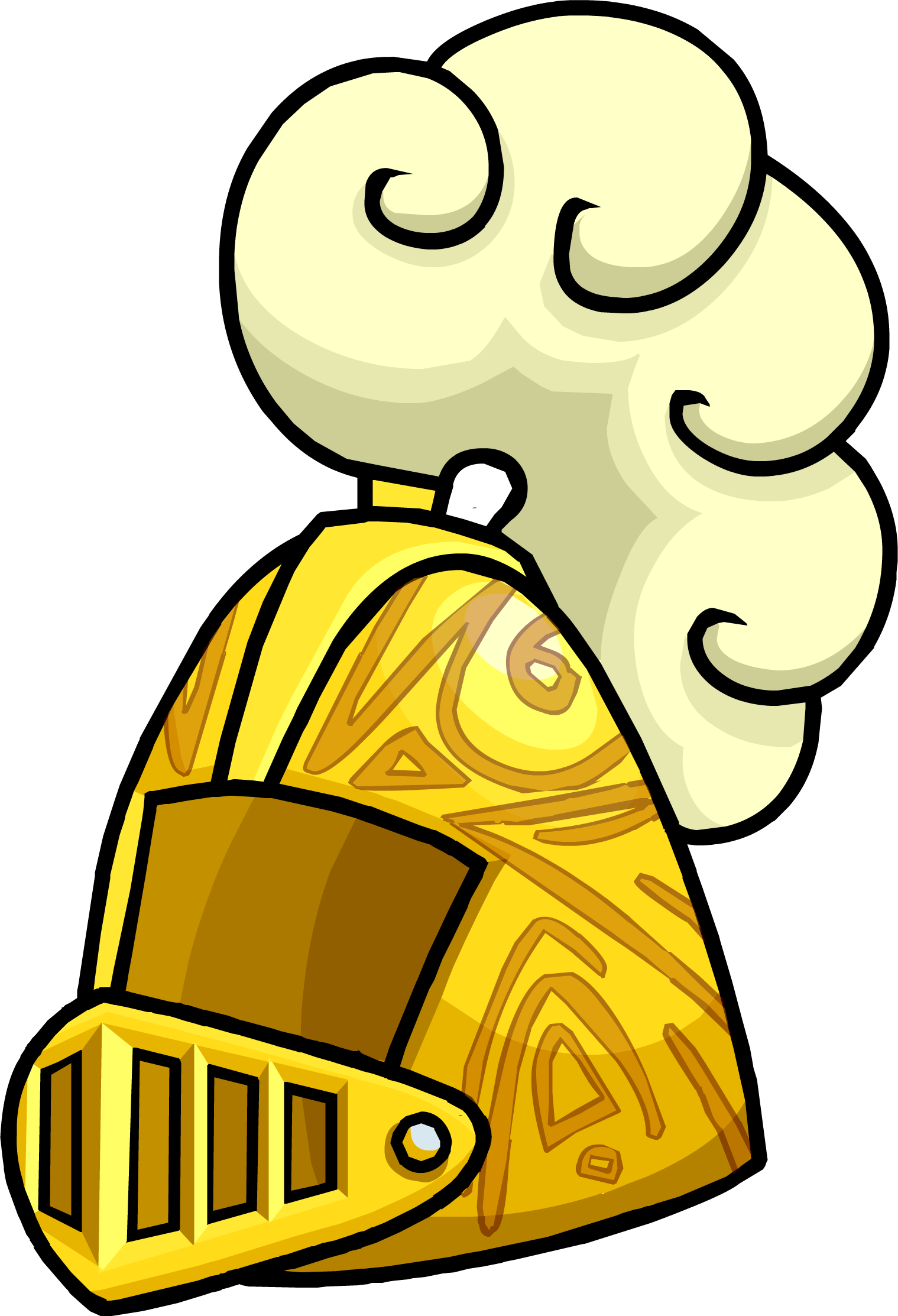 Golden Knight Helmet Cartoon