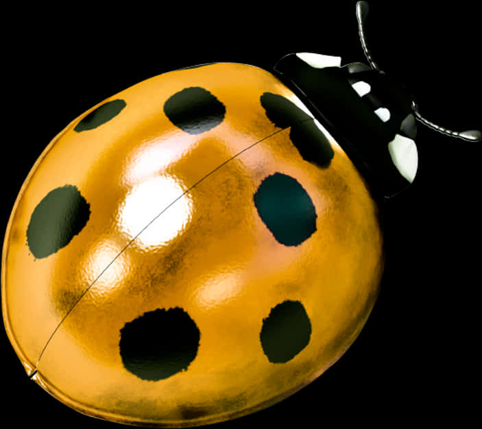 Golden Ladybug Illustration