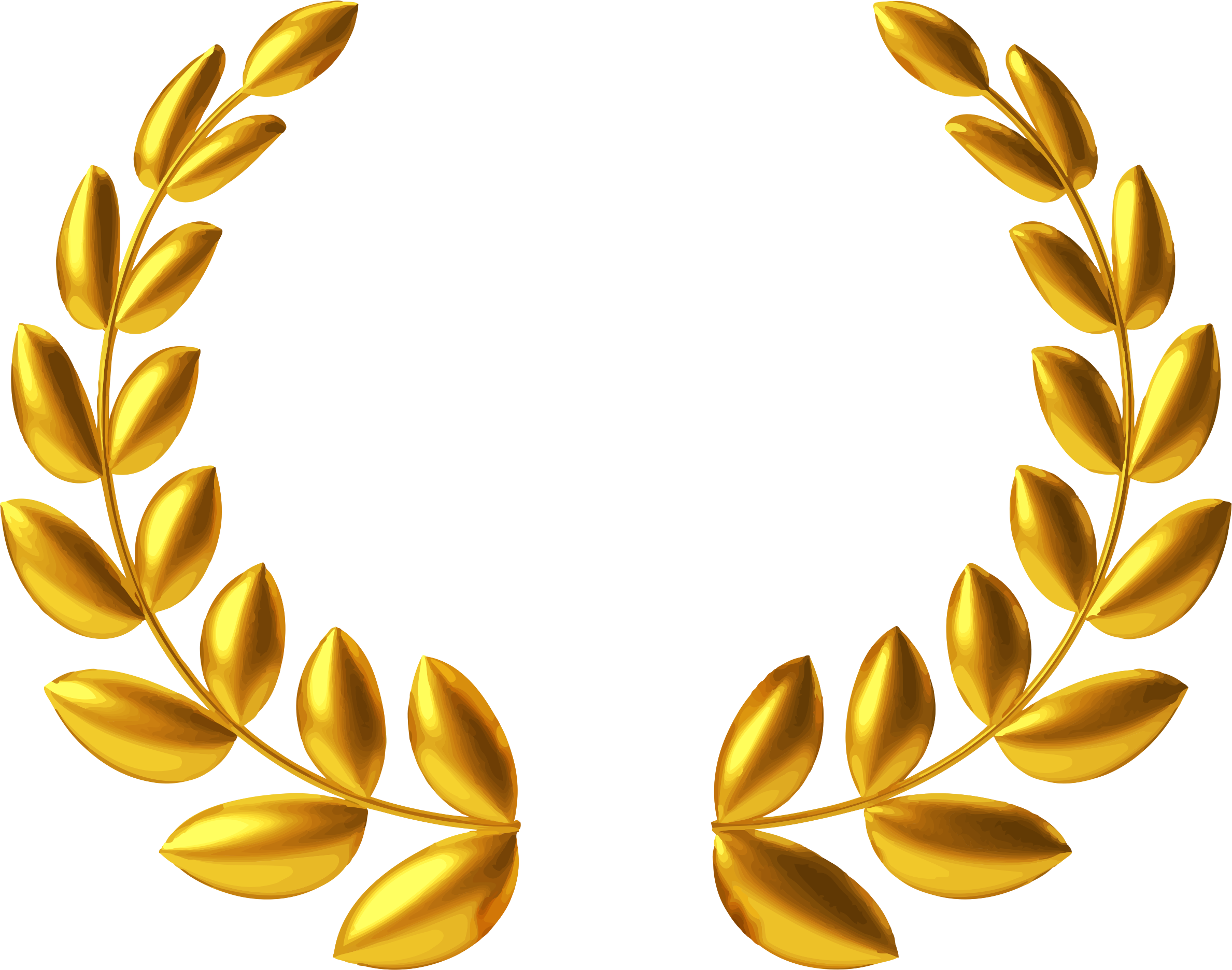 Golden Laurel Wreath Design