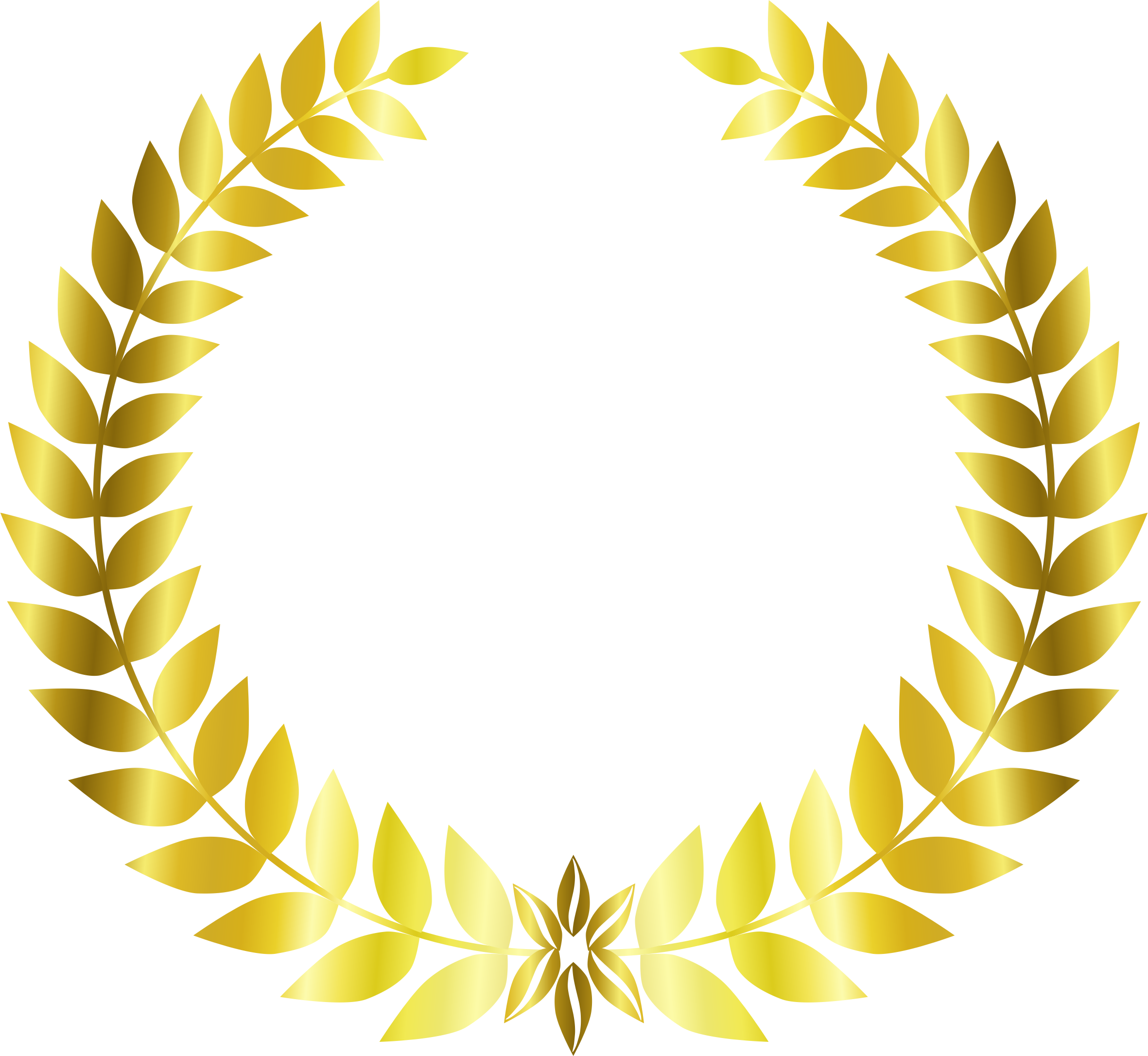 Golden Laurel Wreath Graphic