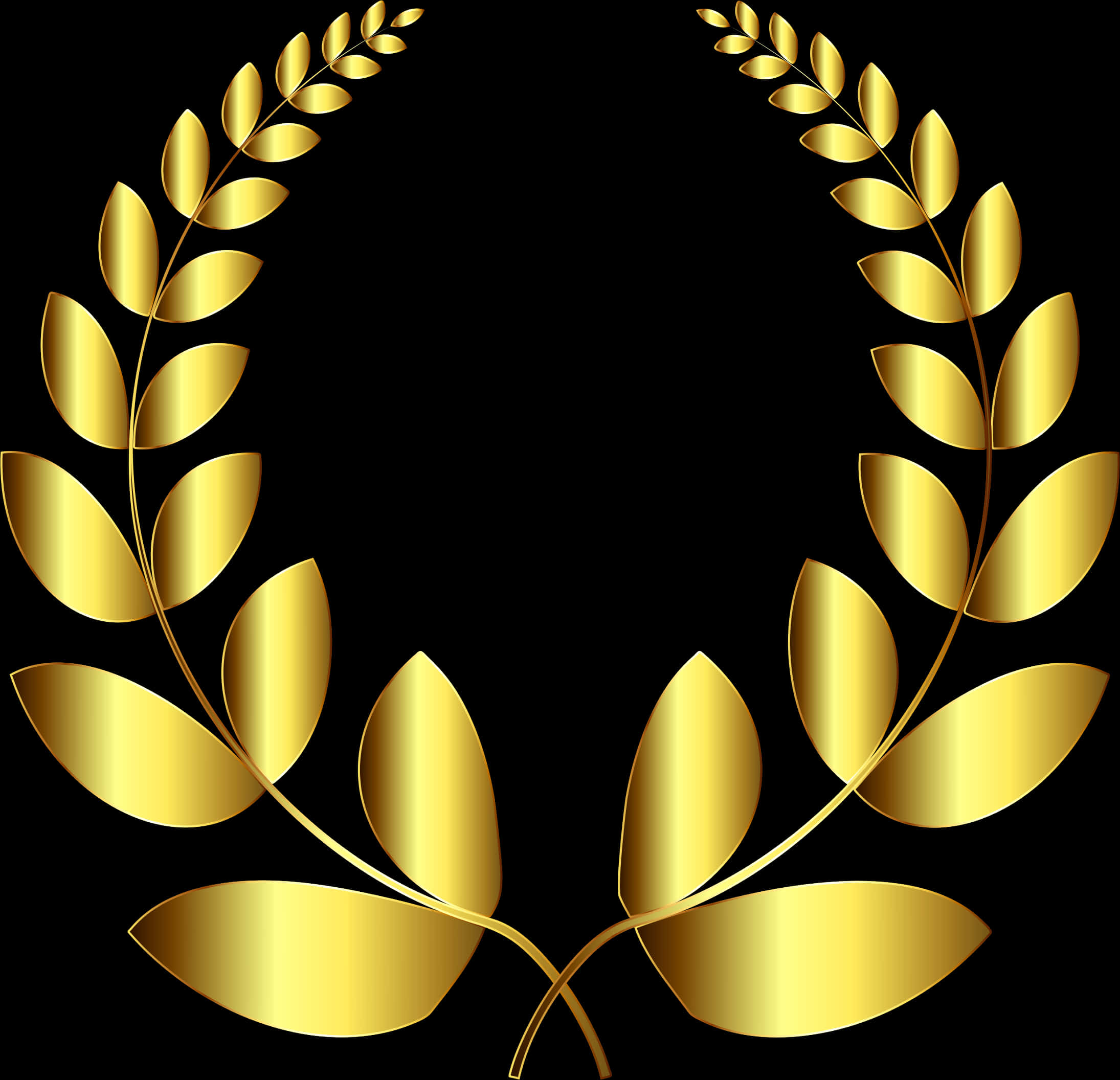 Golden Laurel Wreath Graphic