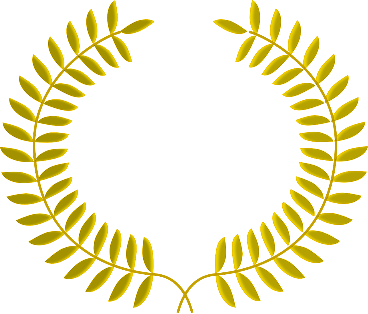 Golden Laurel Wreath Graphic