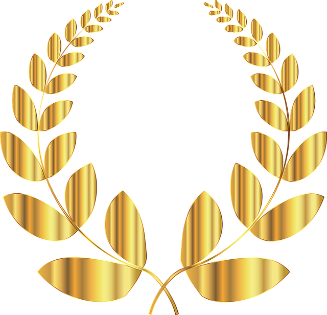 Golden Laurel Wreath Graphic