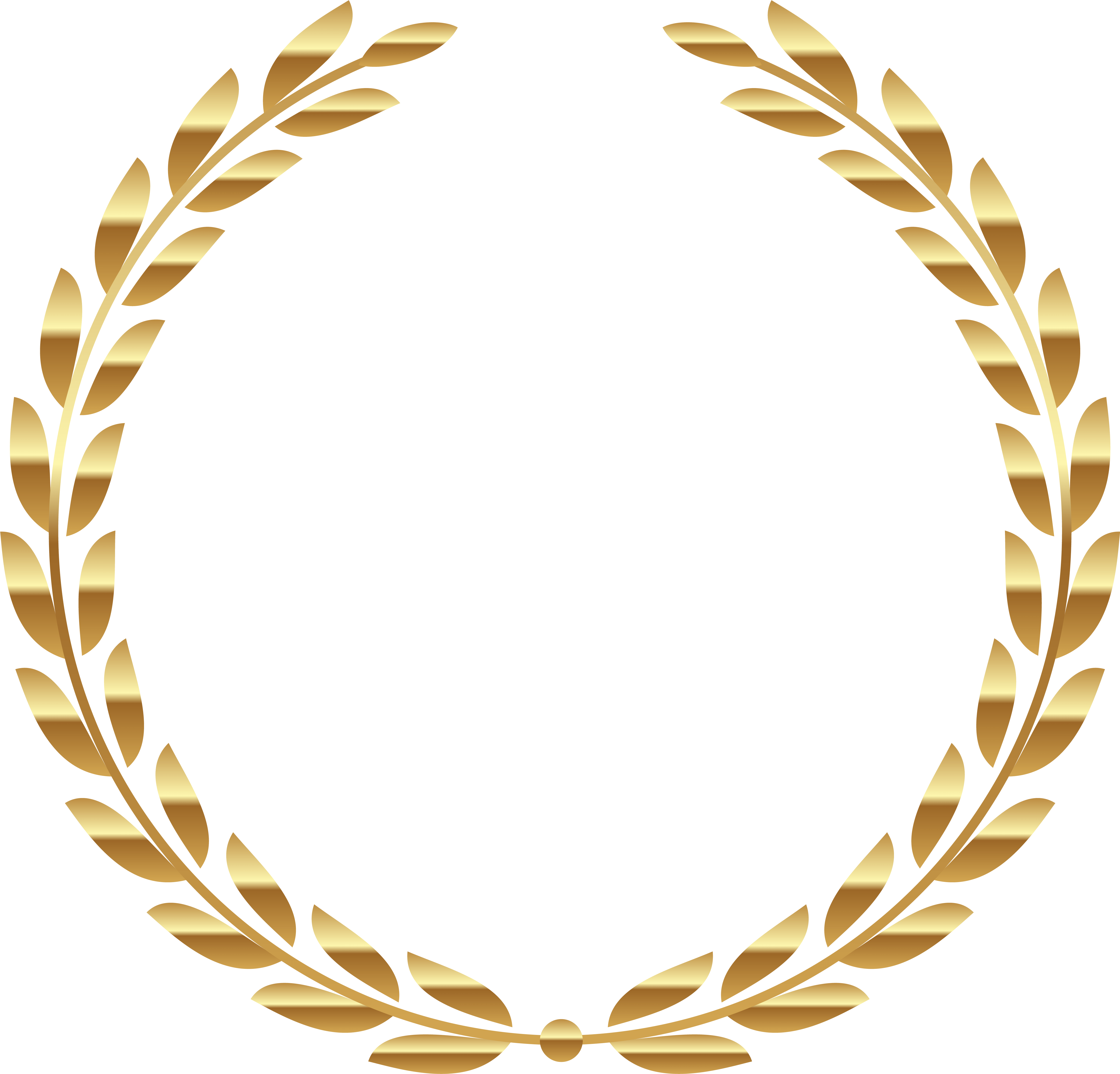 Golden Laurel Wreath Graphic