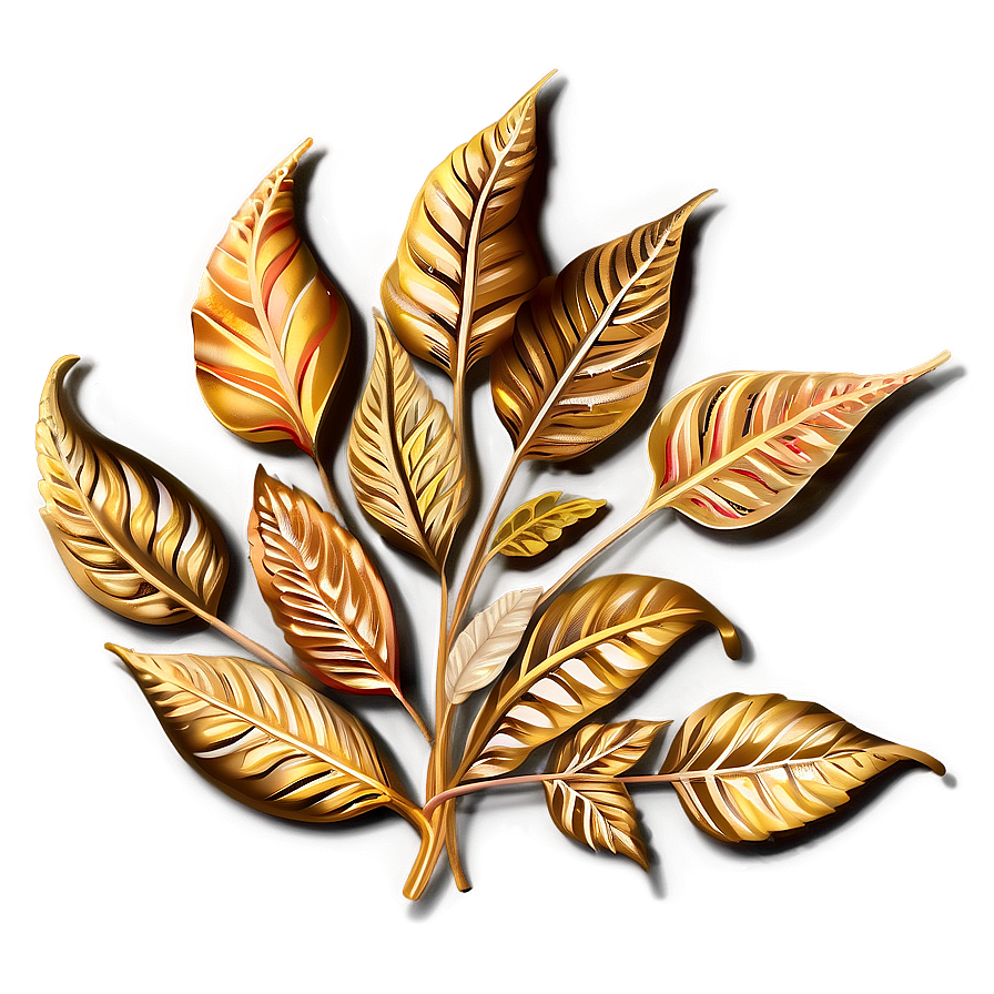 Golden Leaves Png Xbj