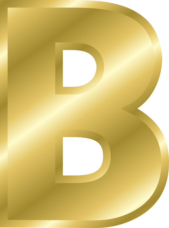 Golden Letter B Graphic