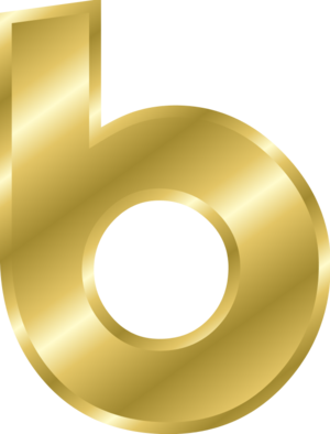 Golden Letter B