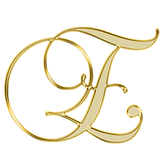 Golden Letter C Calligraphy