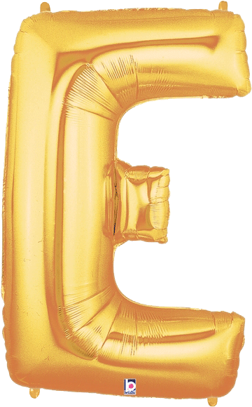 Golden Letter E Balloon