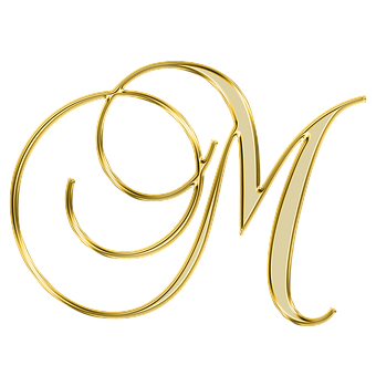 Golden Letter G M Logo