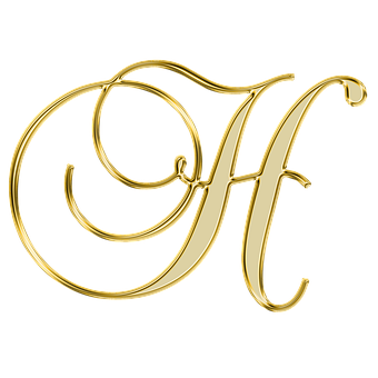 Golden Letter H Design