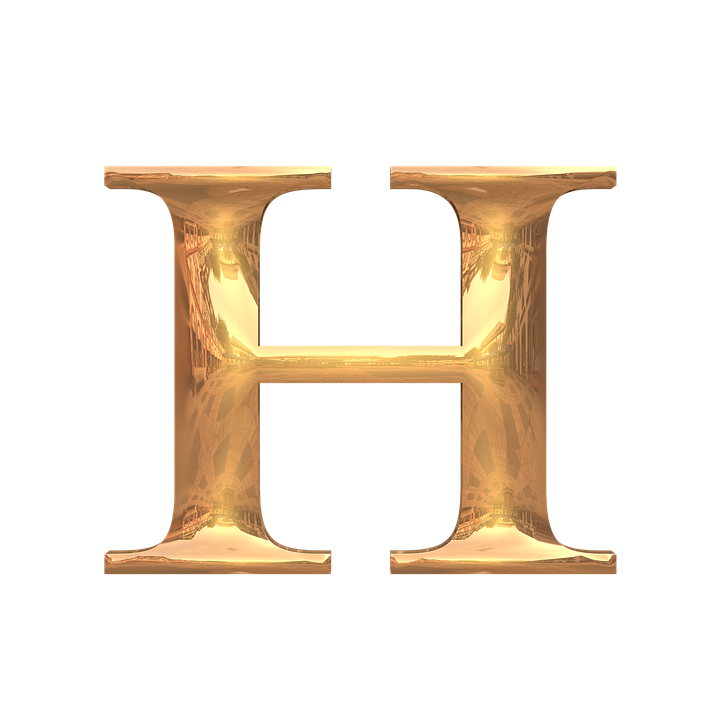 Golden Letter H Design