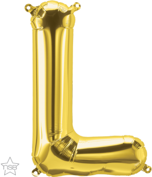 Golden Letter L Balloon