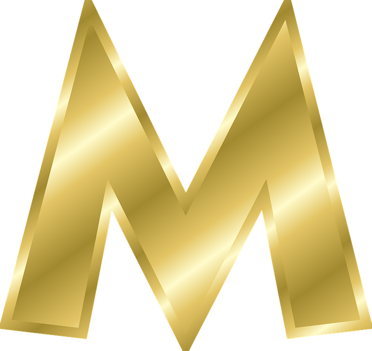 Golden Letter M Graphic