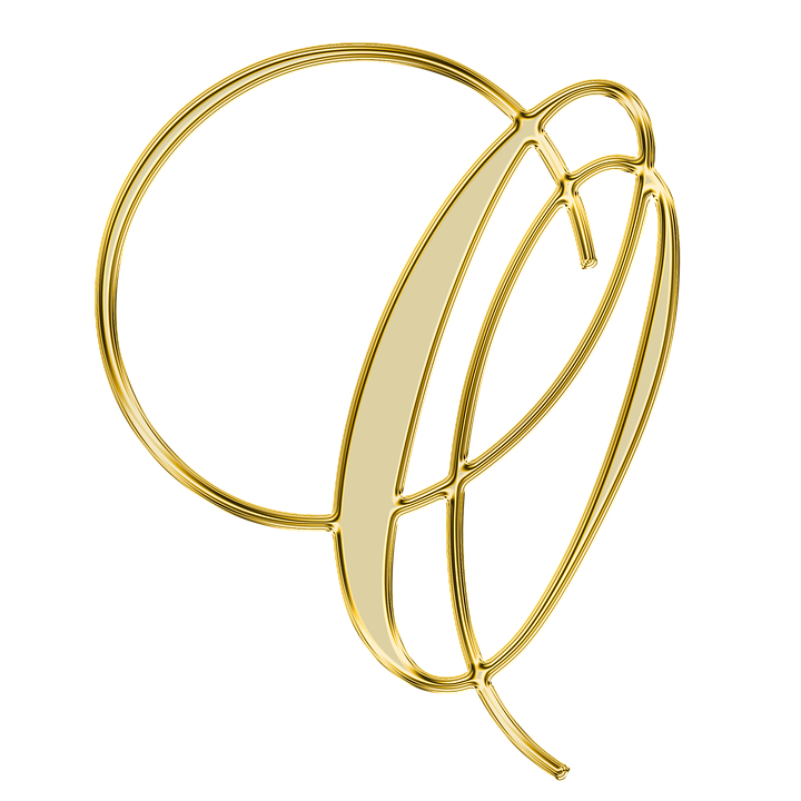 Golden Letter Q Design